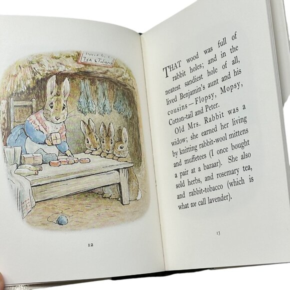 Royal Albert Benjamin Bunny Figurine Story Book Set 1989 Beatrix Potter 4 Inch - Picture 16 of 16